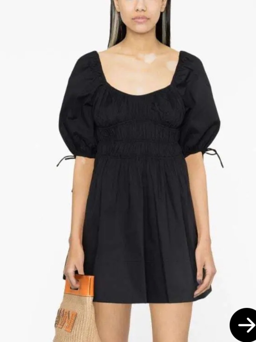 NWT Staud Mini Faye Dress in Black - Size Small
